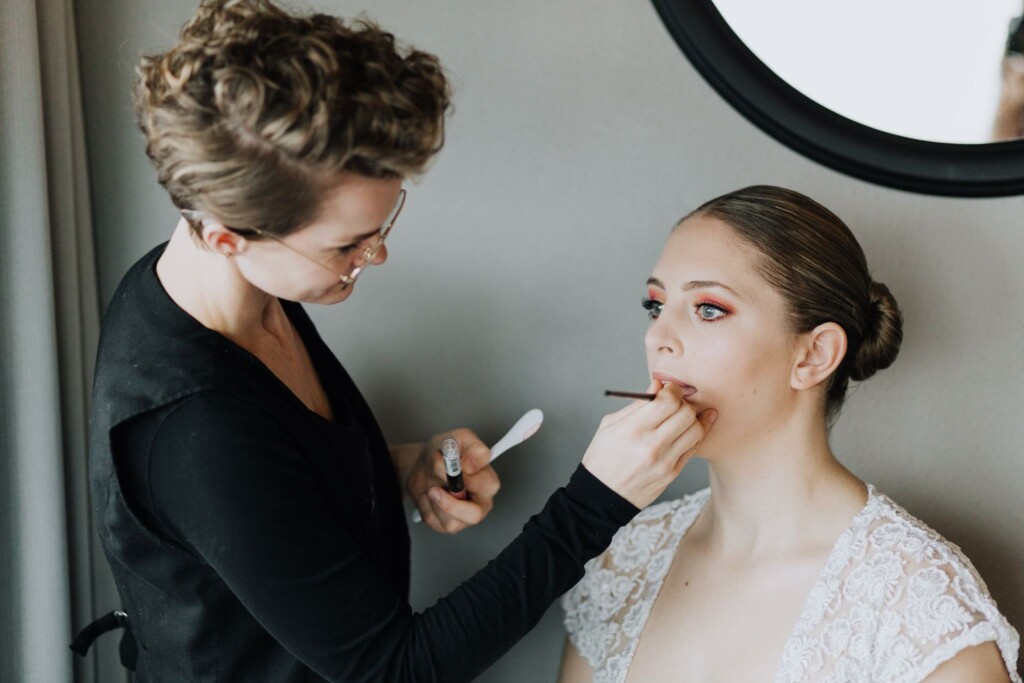 Wedding make-up and preparations